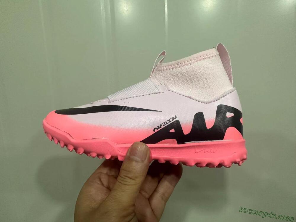 Nike Air Zoom Mercurial Superfly 9 Elite TF High-Tops Football Shoes - Pink/Black