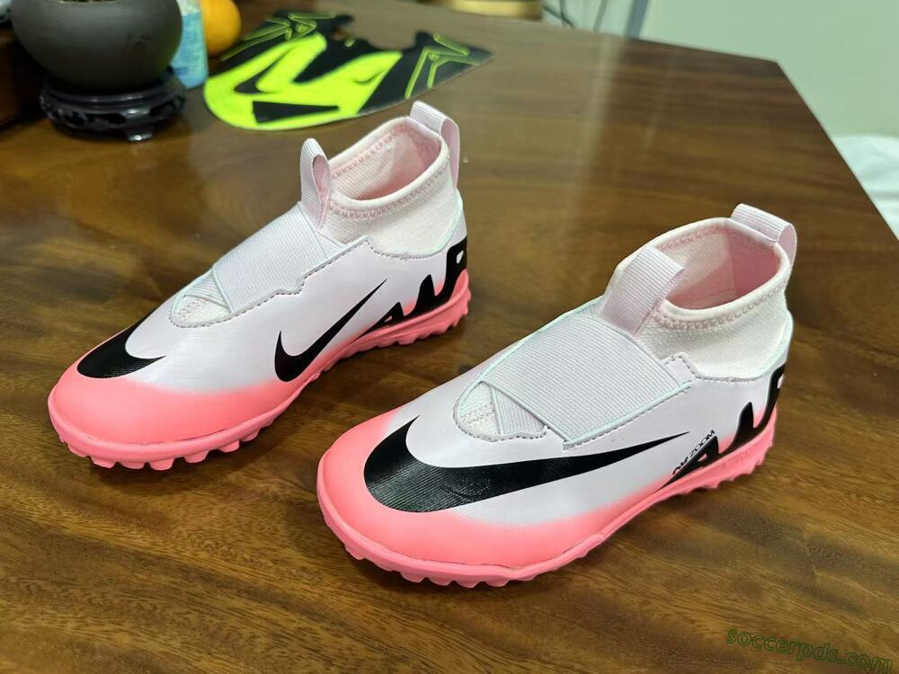 Nike Air Zoom Mercurial Superfly 9 Elite TF High-Tops Football Shoes - Pink/Black