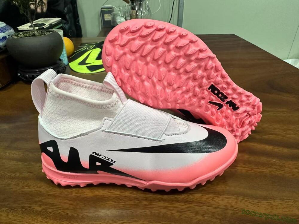 Nike Air Zoom Mercurial Superfly 9 Elite TF High-Tops Football Shoes - Pink/Black