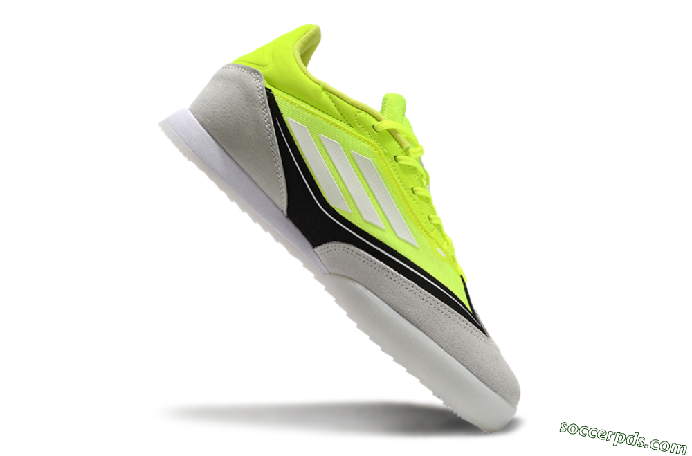 Messi x Adidas F50 Elite IC Low-Tops Football Shoes - Yellow/Grey/Black 4