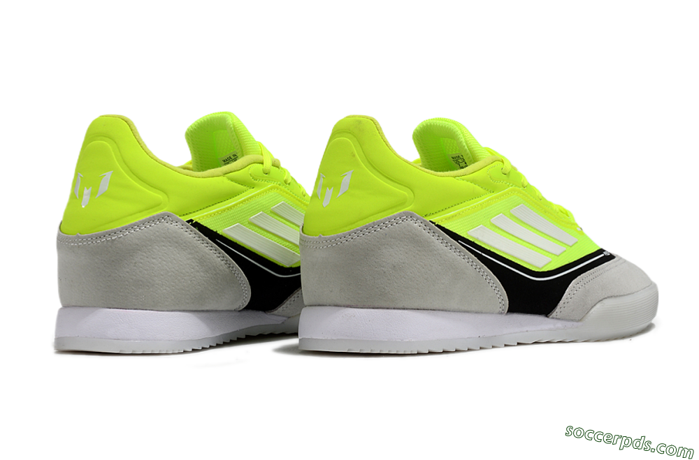 Messi x Adidas F50 Elite IC Low-Tops Football Shoes - Yellow/Grey/Black 6
