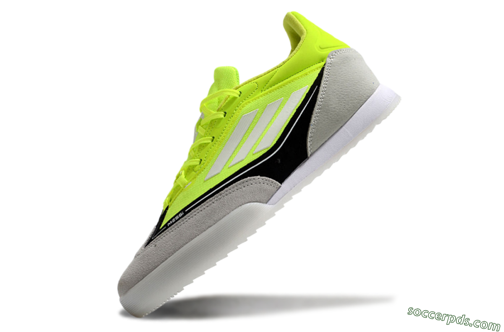 Messi x Adidas F50 Elite IC Low-Tops Football Shoes - Yellow/Grey/Black 5