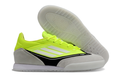 Messi x Adidas F50 Elite IC Low-Tops Football Shoes - Yellow/Grey/Black
