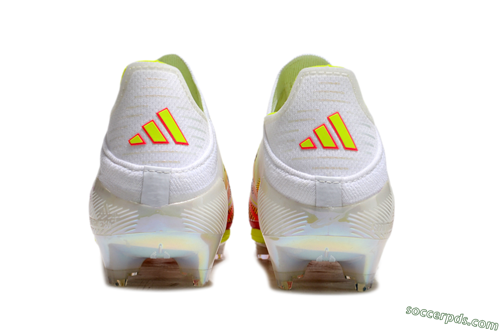 Adidas F50+ Elite Lightstrike Pro Laceless FG Low-Tops Football Boots - White/Red/Yellow 5