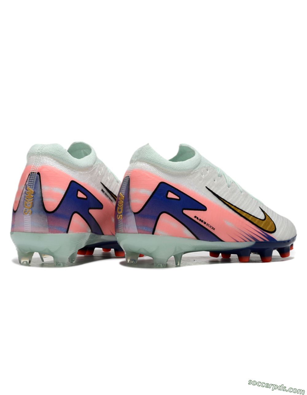 Nike Air Zoom Mercurial Vapor 16 Elite AG Low-Tops Football Boots - Jade/Gold/Blue 6