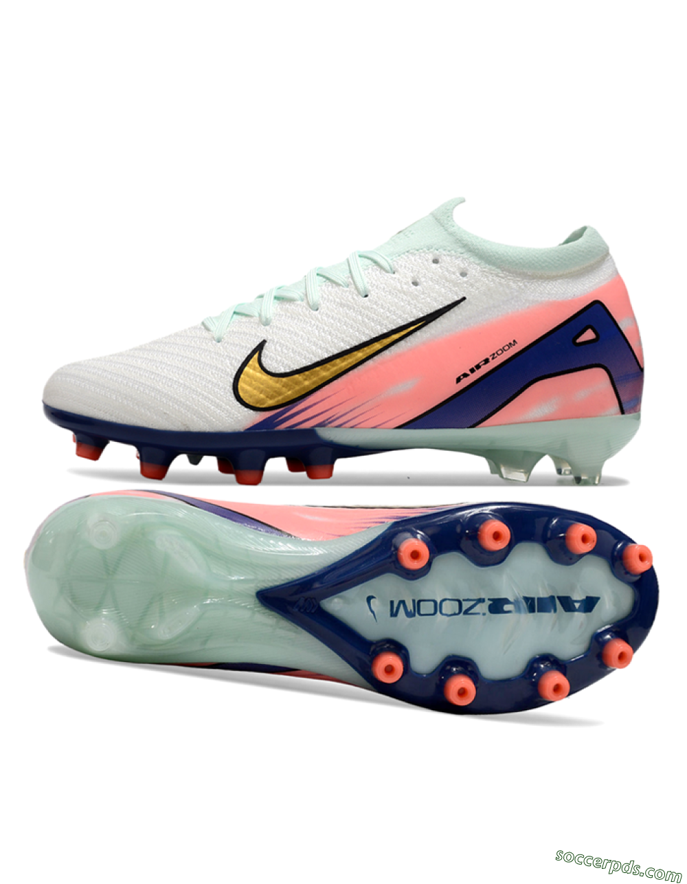 Nike Air Zoom Mercurial Vapor 16 Elite AG Low-Tops Football Boots - Jade/Gold/Blue 0