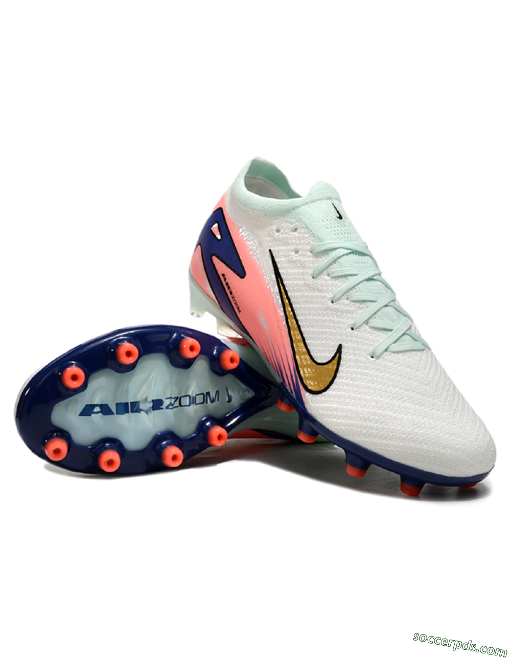 Nike Air Zoom Mercurial Vapor 16 Elite AG Low-Tops Football Boots - Jade/Gold/Blue 3