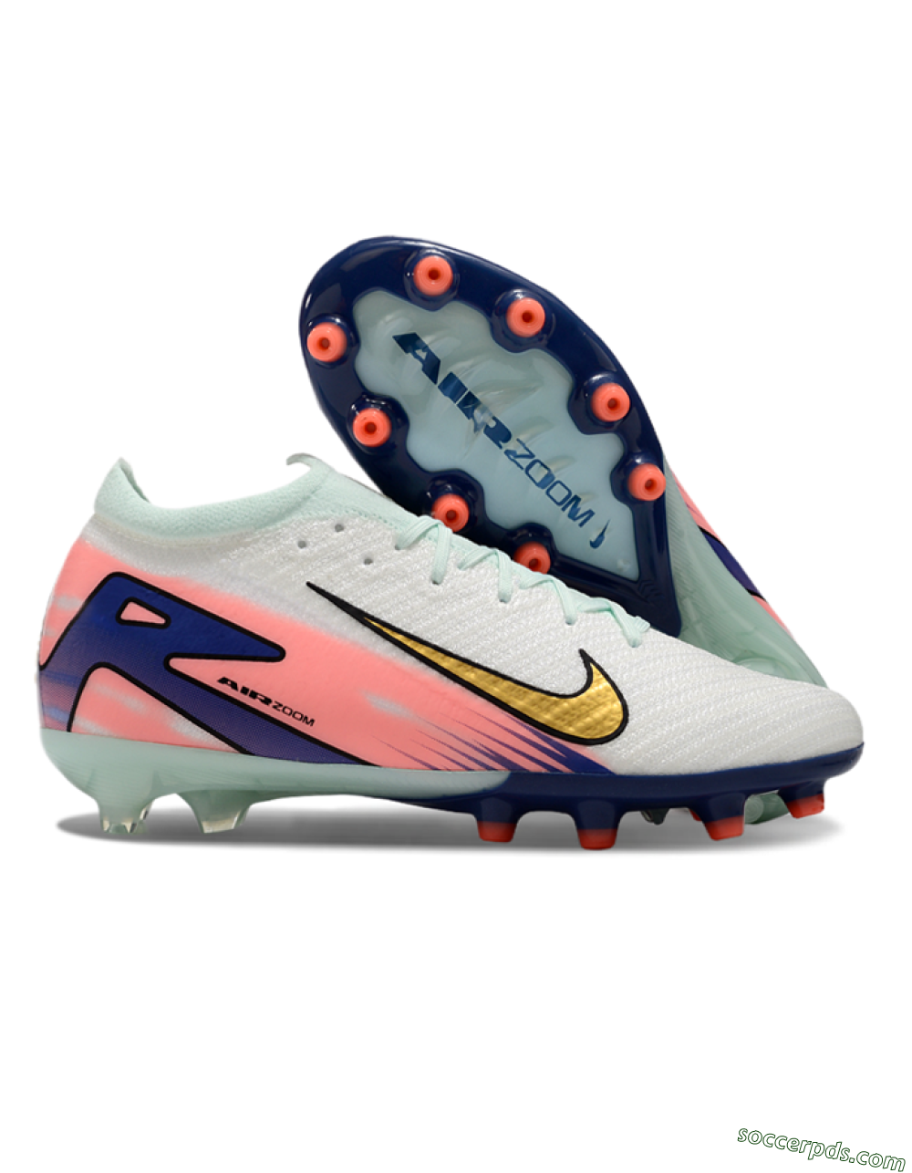 Nike Air Zoom Mercurial Vapor 16 Elite AG Low-Tops Football Boots - Jade/Gold/Blue 1