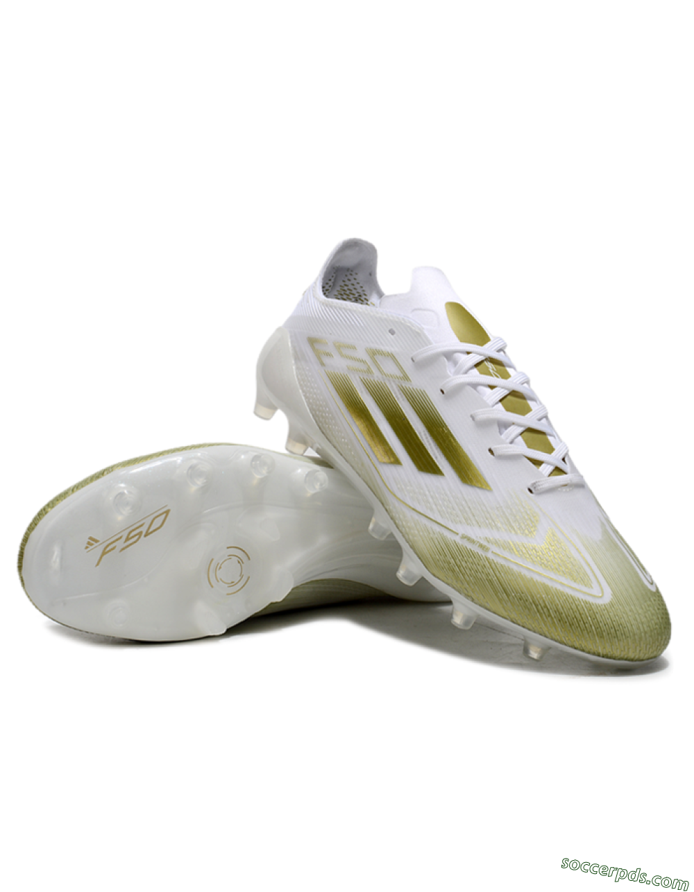 Adidas F50 Elite AG Low-Tops Football Boots - White/Gold 3