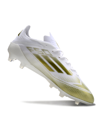 Adidas F50 Elite AG Low-Tops Football Boots - White/Gold