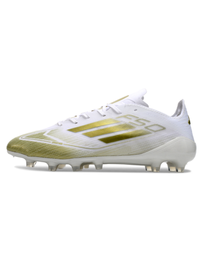 Adidas F50 Elite AG Low-Tops Football Boots - White/Gold
