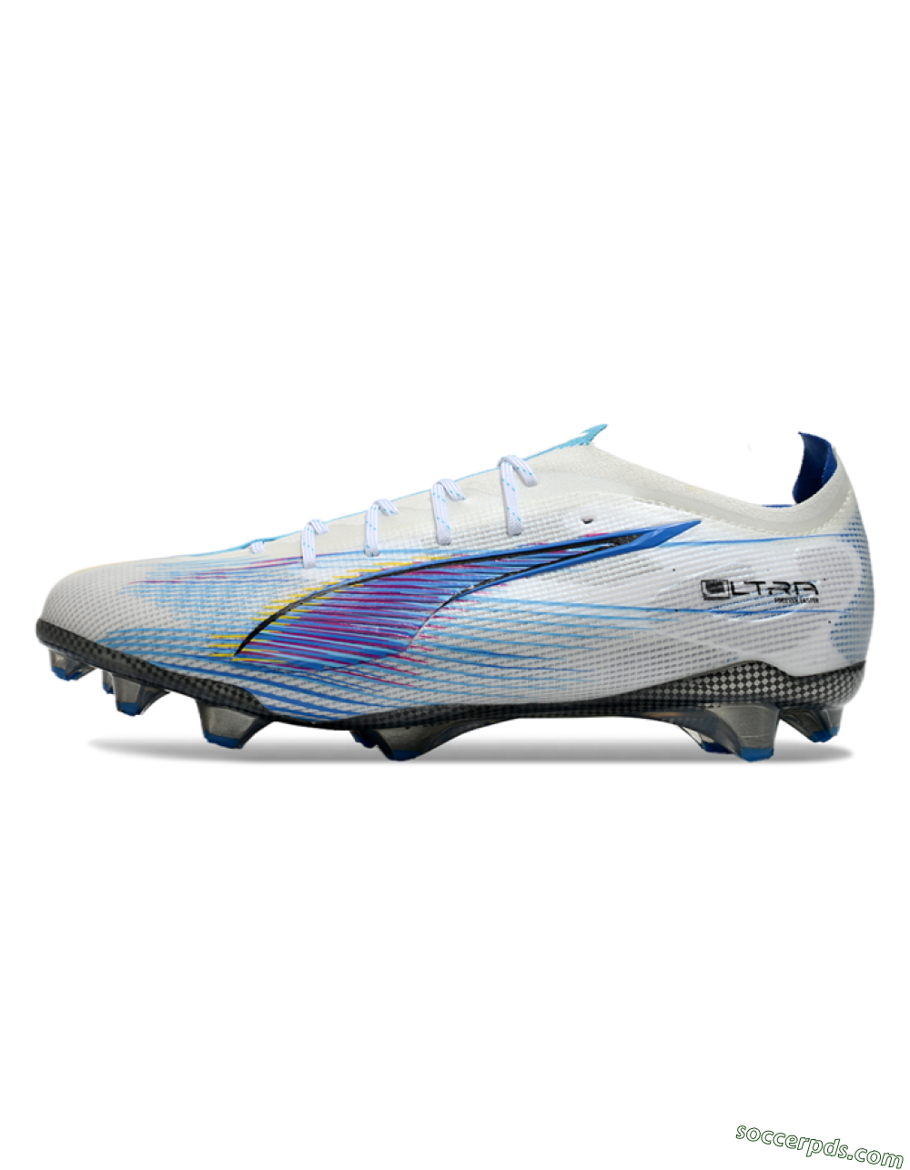 Puma Ultra Ultimate FG Low-Tops Football Boots - Beige/Blue/Yellow 2