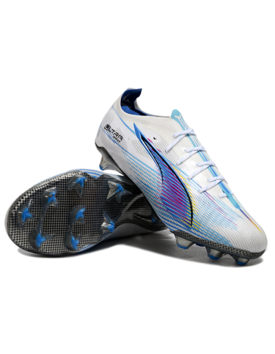 Puma Ultra Ultimate FG Low-Tops Football Boots - Beige/Blue/Yellow