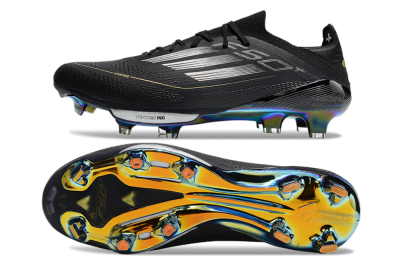 Adidas F50+ Lightstrike Pro Elite FG Low-Tops Football Boots - Black/Silver/Gold