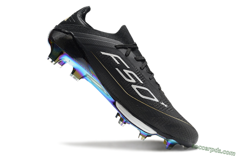 Adidas F50+ Lightstrike Pro Elite FG Low-Tops Football Boots - Black/Silver/Gold 4