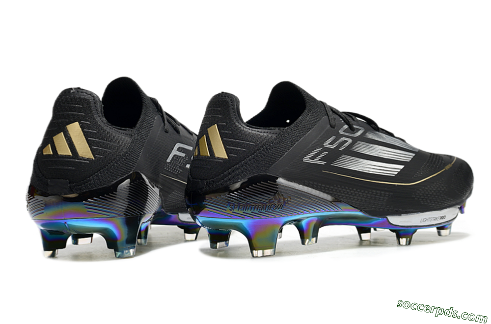 Adidas F50+ Lightstrike Pro Elite FG Low-Tops Football Boots - Black/Silver/Gold 6