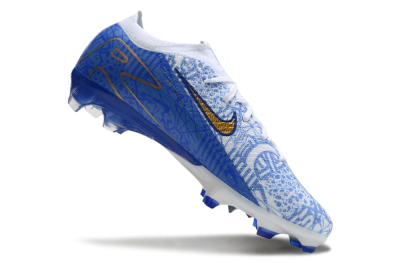 Nike Air Zoom Mercurial Vapor 16 Elite FG Low-Tops Football Boots - White/Blue/Gold