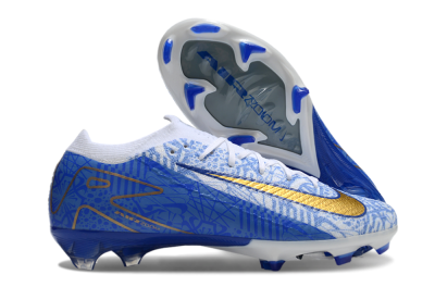 Nike Air Zoom Mercurial Vapor 16 Elite FG Low-Tops Football Boots - White/Blue/Gold