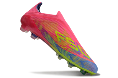 Adidas F50 Elite Laceless FG Low-Tops Football Boots - Pink/Blue/Yellow