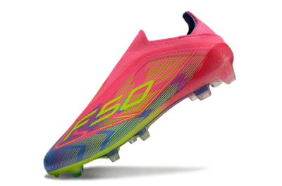 Adidas F50 Elite Laceless FG Low-Tops Football Boots - Pink/Blue/Yellow