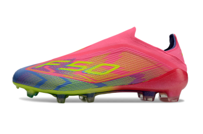 Adidas F50 Elite Laceless FG Low-Tops Football Boots - Pink/Blue/Yellow