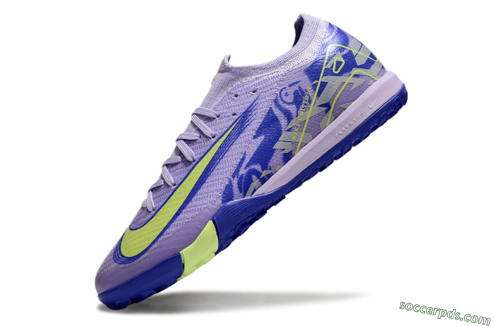 Nike Air Zoom Mercurial Vapor 16 Elite TF Low-Tops Football Shoes - Purple/Yellow/Blue 5