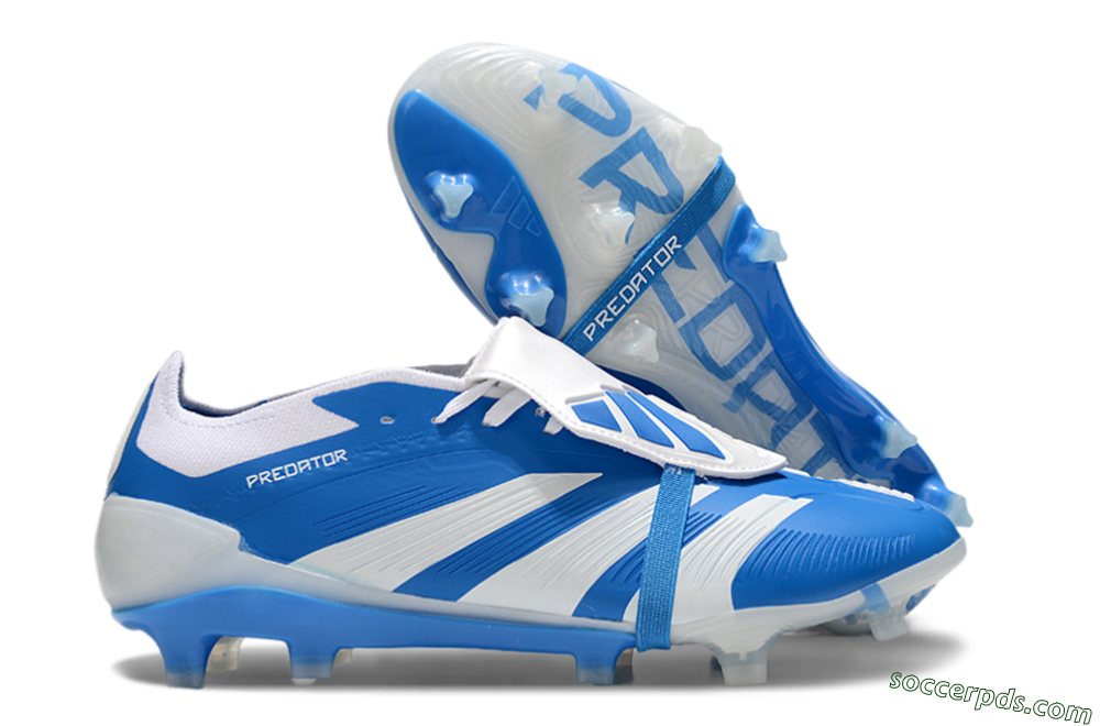 Adidas Predator Elite Foldover Tongue FG Low-Tops Football Boots - Blue/White 1