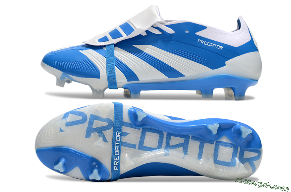 Adidas Predator Elite Foldover Tongue FG Low-Tops Football Boots - Blue/White 0