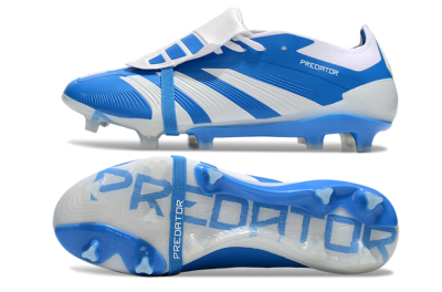Adidas Predator Elite Foldover Tongue FG Low-Tops Football Boots - Blue/White