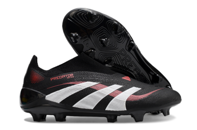 Adidas Predator Elite Laceless FG Low-Tops Football Boots - Black/Red/White