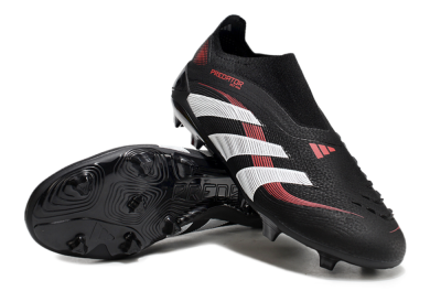 Adidas Predator Elite Laceless FG Low-Tops Football Boots - Black/Red/White