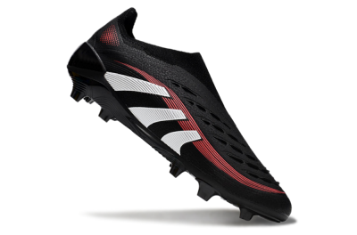 Adidas Predator Elite Laceless FG Low-Tops Football Boots - Black/Red/White
