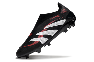 Adidas Predator Elite Laceless FG Low-Tops Football Boots - Black/Red/White