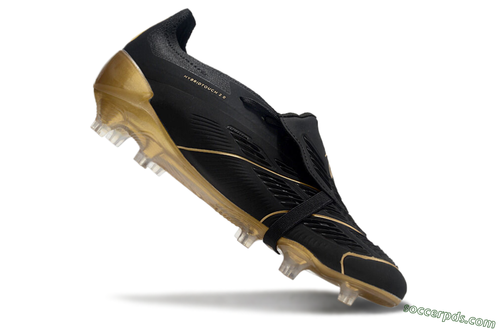 Adidas Predator Elite Foldover Tongue FG Low-Tops Football Boots - Black/Gold 5