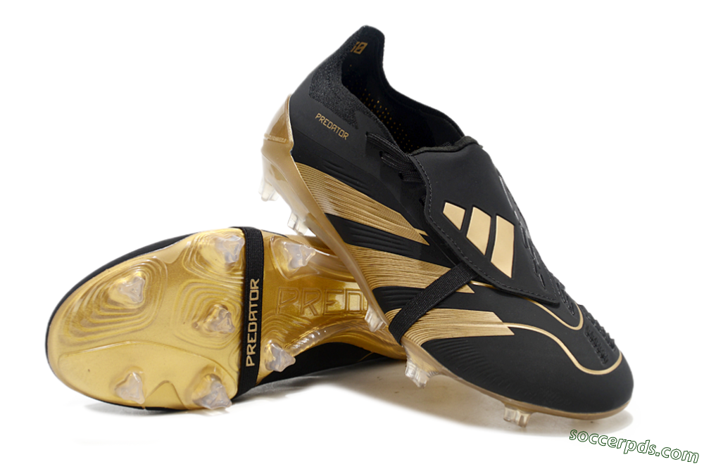 Adidas Predator Elite Foldover Tongue FG Low-Tops Football Boots - Black/Gold 4