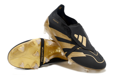 Adidas Predator Elite Foldover Tongue FG Low-Tops Football Boots - Black/Gold