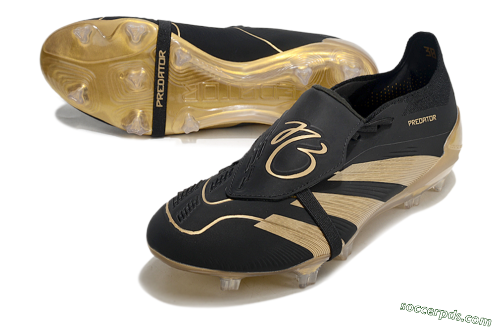 Adidas Predator Elite Foldover Tongue FG Low-Tops Football Boots - Black/Gold 3