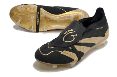 Adidas Predator Elite Foldover Tongue FG Low-Tops Football Boots - Black/Gold