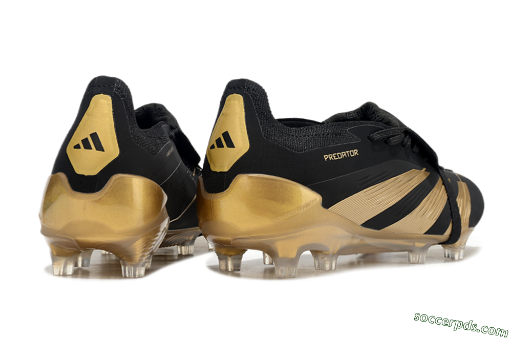 Adidas Predator Elite Foldover Tongue FG Low-Tops Football Boots - Black/Gold 7