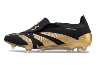 Adidas Predator Elite Foldover Tongue FG Low-Tops Football Boots - Black/Gold