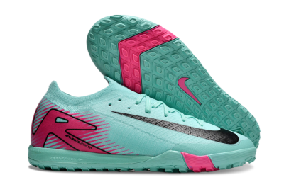 Nike Air Zoom Mercurial Vapor 16 Elite TF Low-Tops Football Shoes - Jade/Black/Red