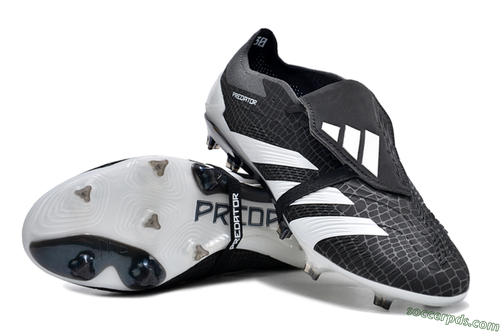Adidas Predator Elite Foldover Tongue FG Low-Tops Football Boots - Black/White 2