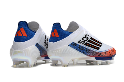 Adidas F50 Elite Lightstrike Pro FG Low-Tops Football Boots - White/Orange/Blue
