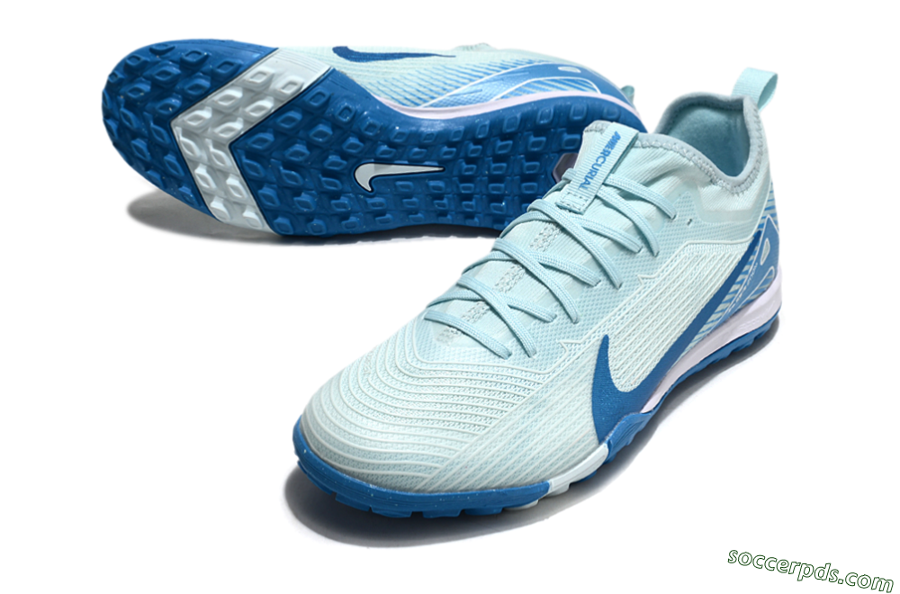 Nike Air Zoom Mercurial Vapor 16 Elite TF Low-Tops Football Shoes - Jade/Blue/White 3