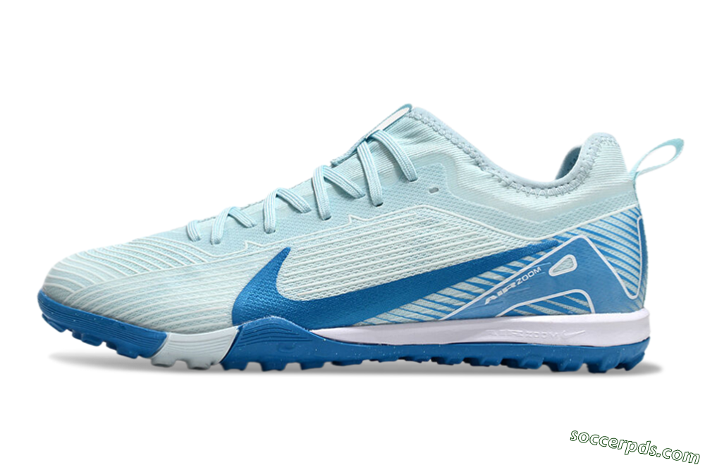Nike Air Zoom Mercurial Vapor 16 Elite TF Low-Tops Football Shoes - Jade/Blue/White 2