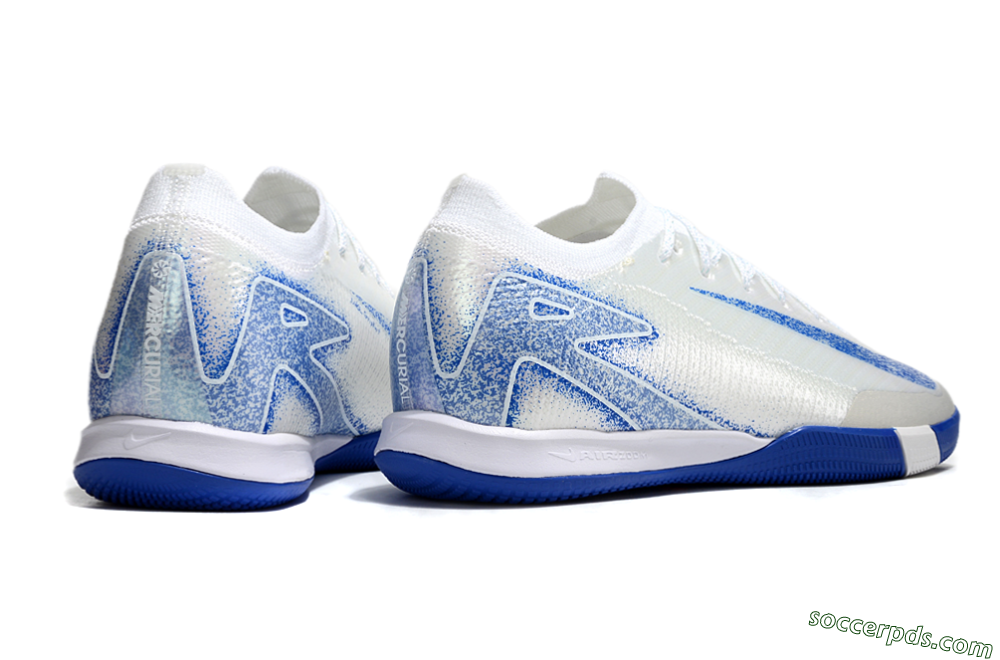 Nike Air Zoom Mercurial Vapor 16 Elite IC Low-Tops Football Shoes - Beige/Blue/White 6