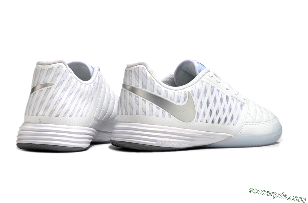 Nike Lunar Gato 2 IC Low-Tops Football Shoes - Beige/Silver/White 6