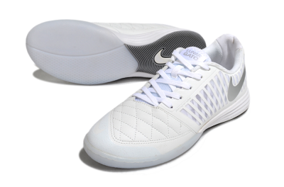 Nike Lunar Gato 2 IC Low-Tops Football Shoes - Beige/Silver/White
