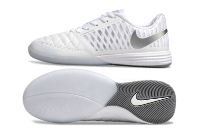 Nike Lunar Gato 2 IC Low-Tops Football Shoes - Beige/Silver/White