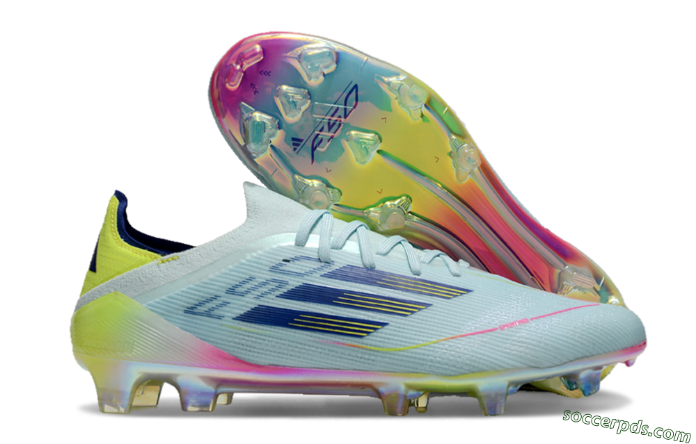 Adidas F50 Elite FG Low-Tops Football Boots - Jade/Blue/Gold/Pink 1
